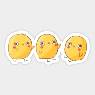 Chick illustration Sticker